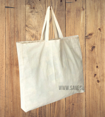 grey cotton bag